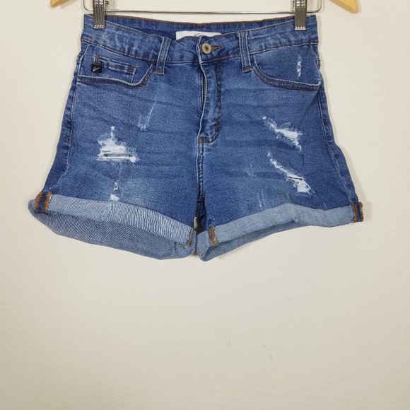 KanCan Pants - KanCan Distressed Stretch Jean Shorts Size 27